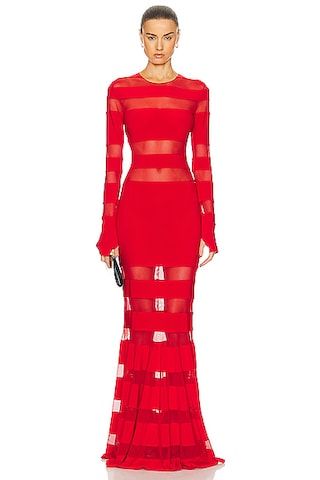 Spliced Dress Fishtail Gown | FWRD 
