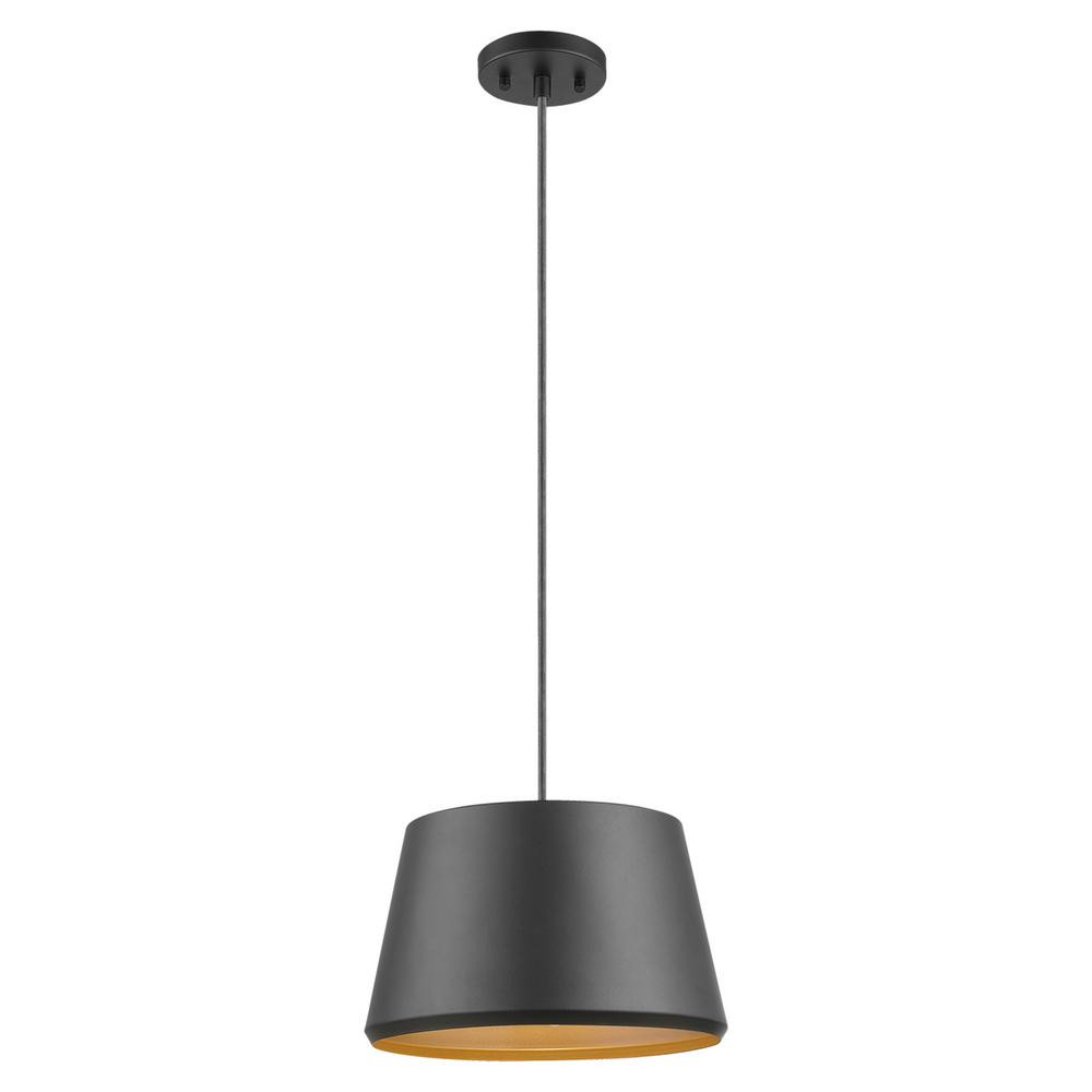 Novogratz x Globe Electric 1-Light Metallic Dark Gray Pendant Light | The Home Depot