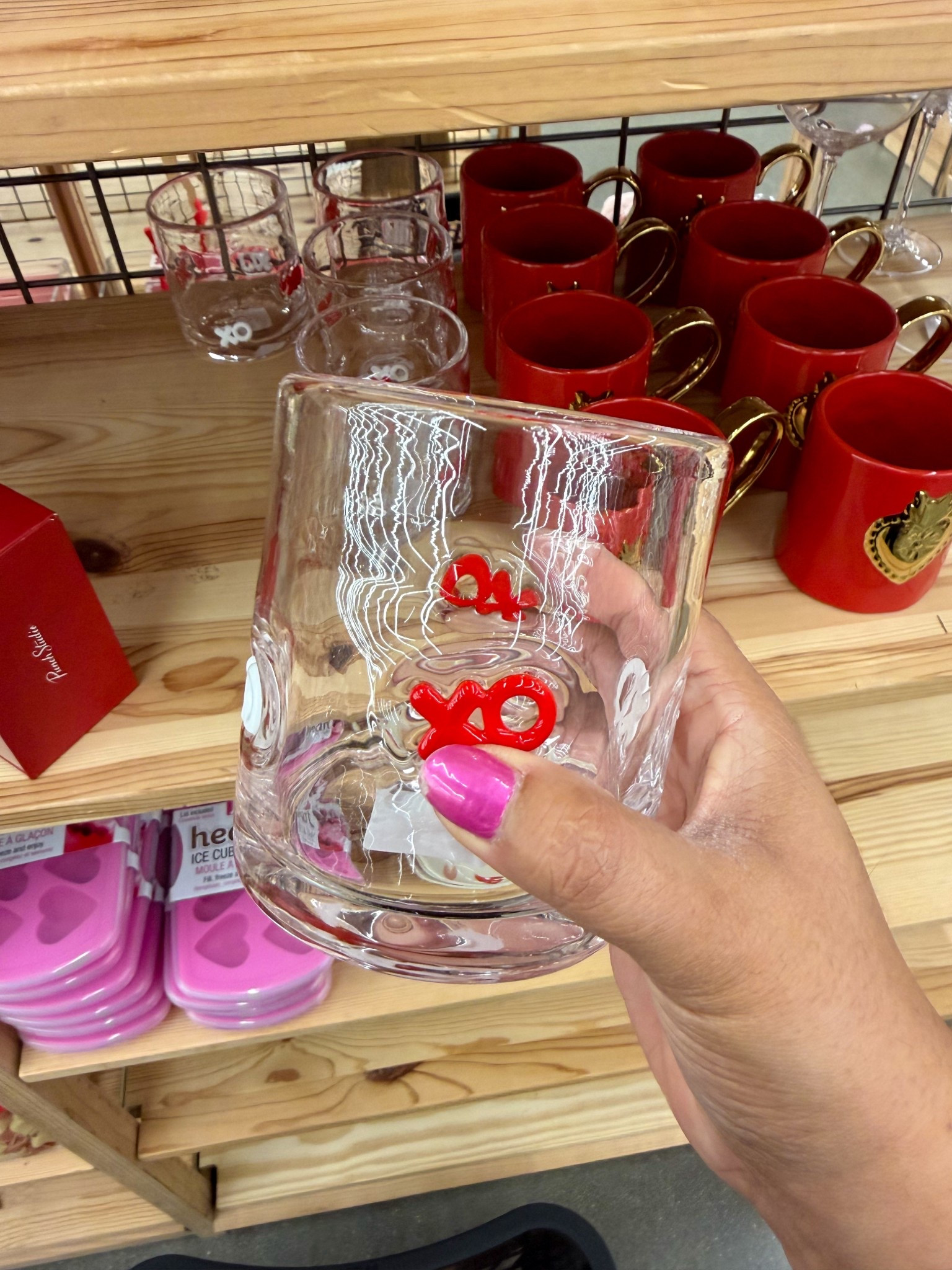 Valentine’s Day glassware, pink and red, xoxo, hearts aesthetic, kitchen finds, heart mug

#LTKHome