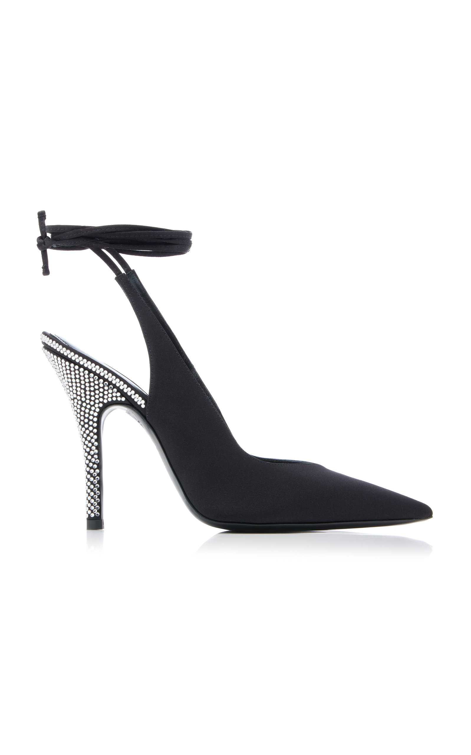 Venus Crystal-Embellished Satin Pumps | Moda Operandi (Global)