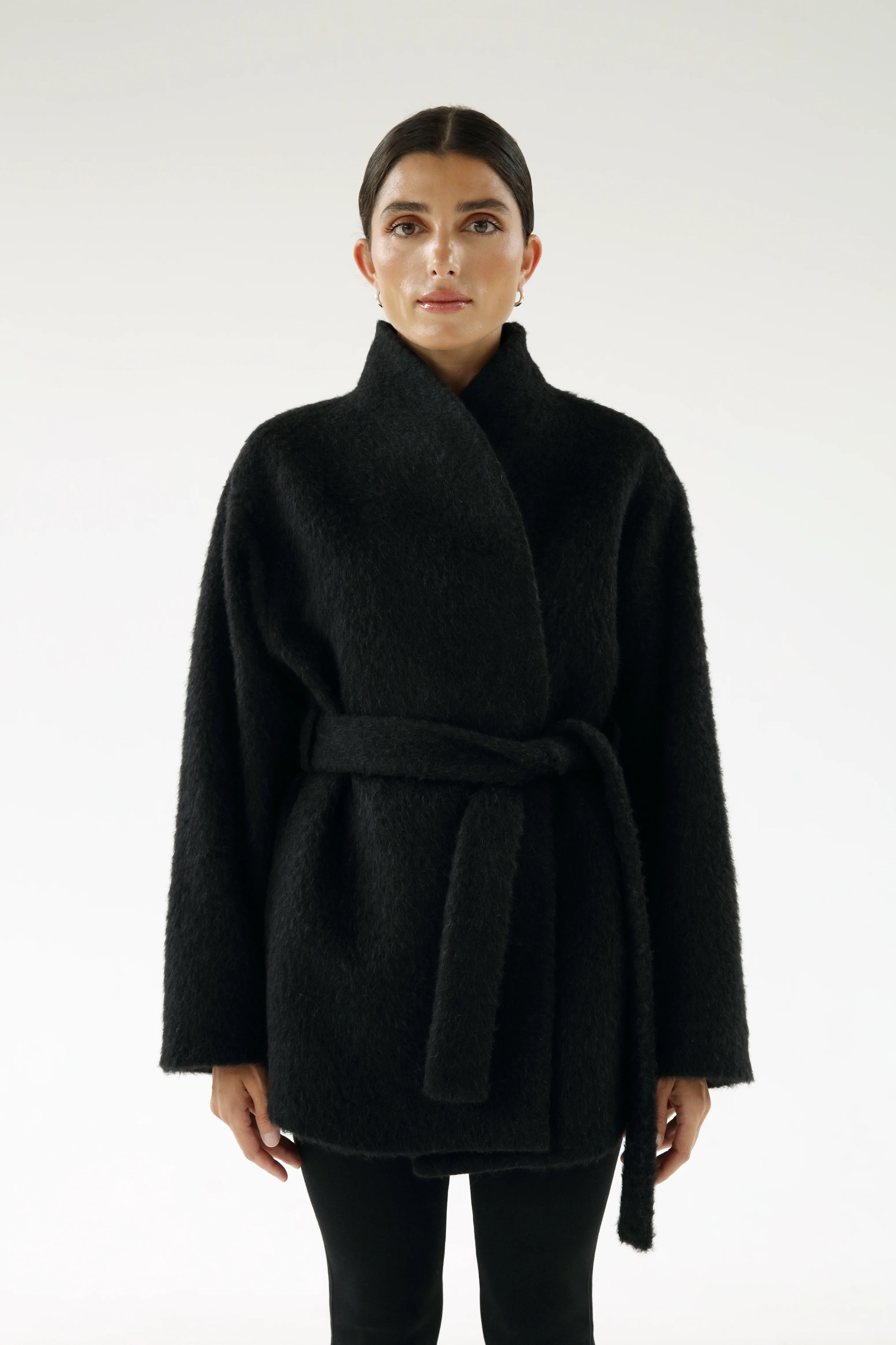 Noorie Mohair Coat, black | Almada Label