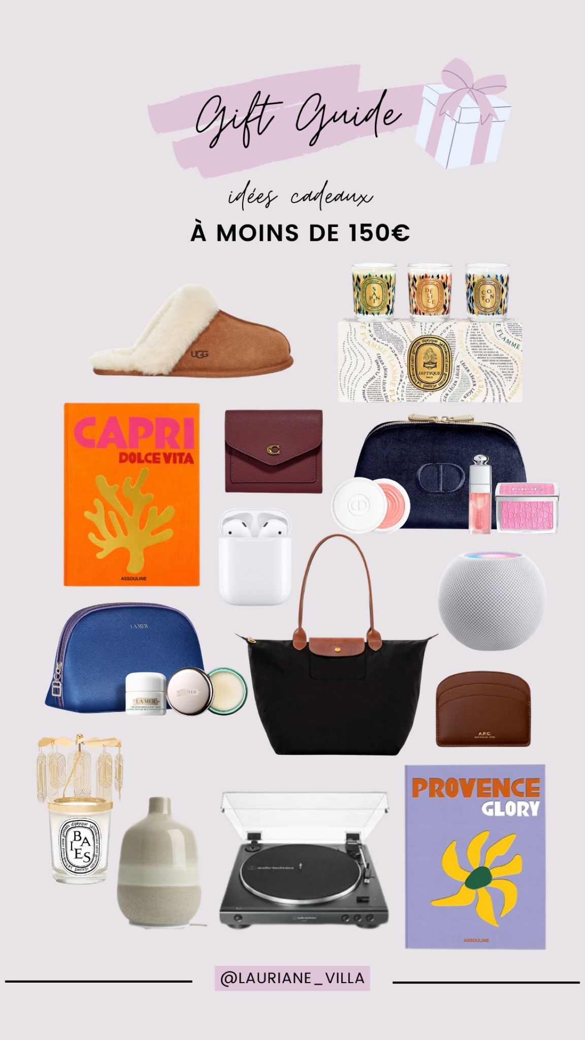 Idées cadeaux de noël à moins de 150€ 

#LTKGiftGuide #LTKHoliday #LTKeurope