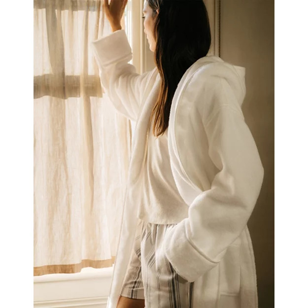 Unisex Organic Cotton Hydrocotton Hooded Robe | The White Company UK & ROW