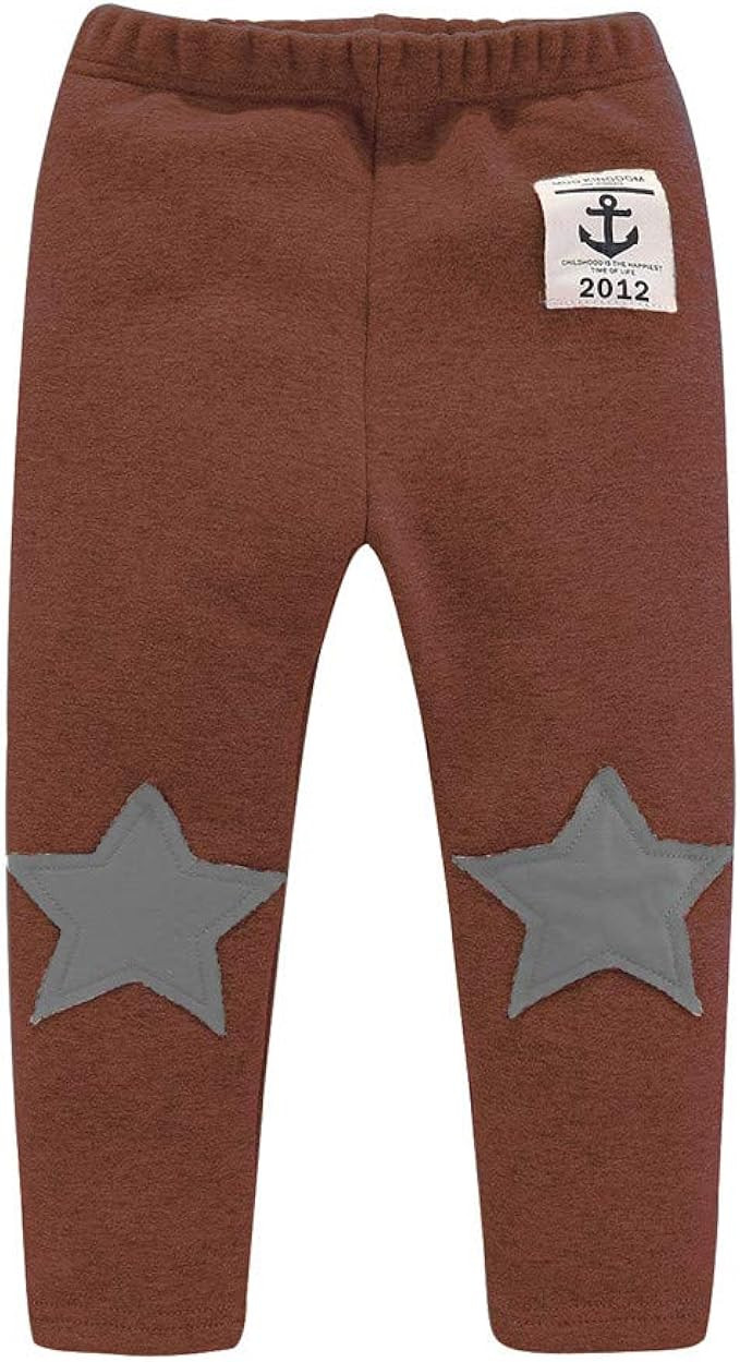 Mud Kingdom Little Boys Fleece Pants Tight Fit Star | Amazon (US)