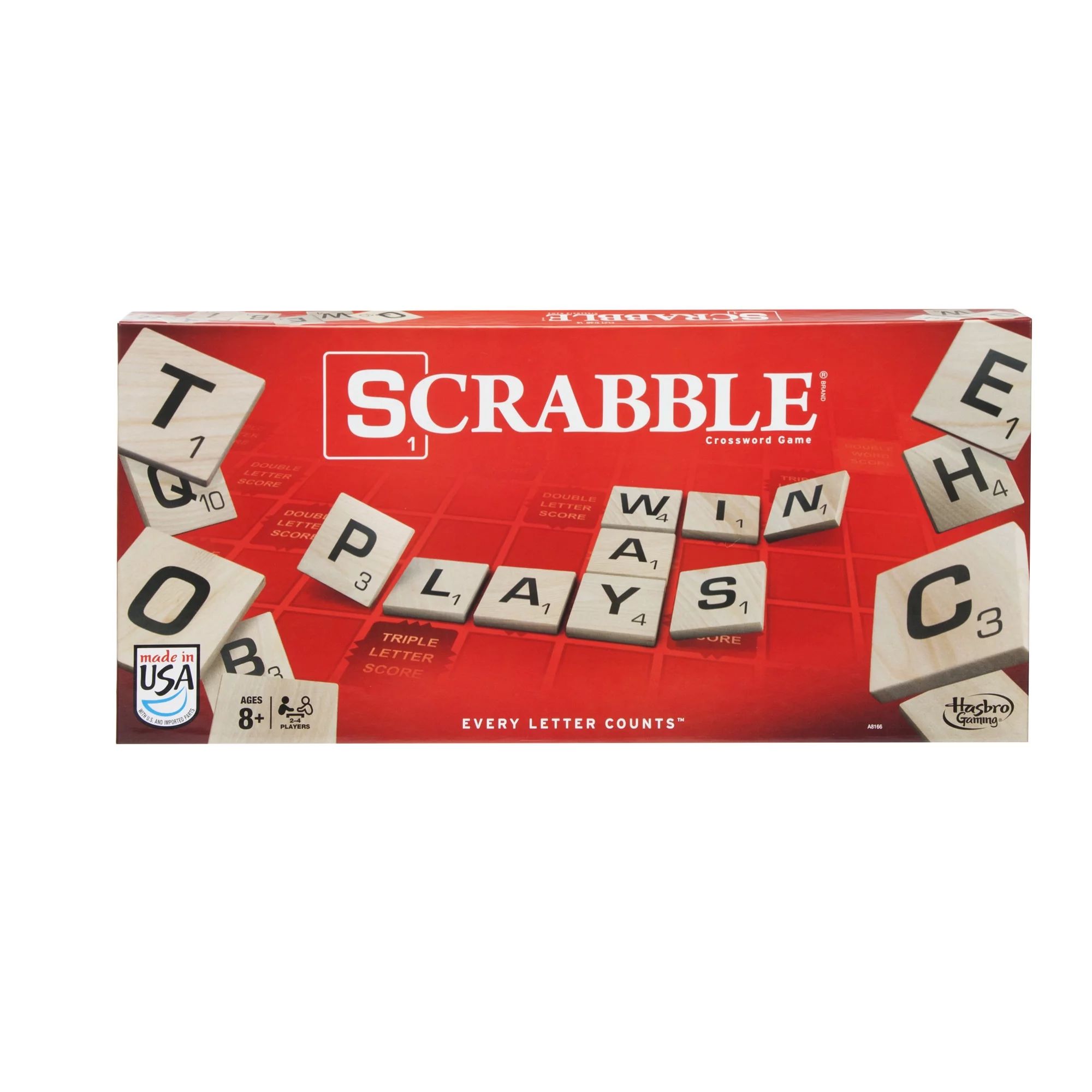 Classic Scrabble Crossword Board Game, for Kids Ages 8 and up, 2-4 Players - Walmart.com | Walmart (US)