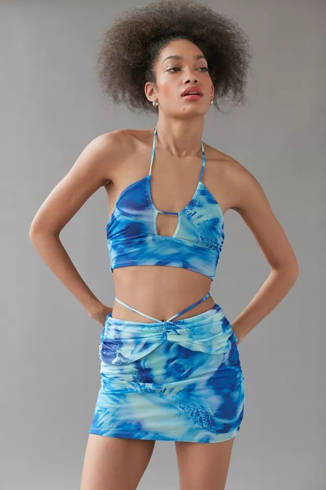UO It’s All About Me Mesh Top & Mini Skirt Set | Urban Outfitters (US and RoW)