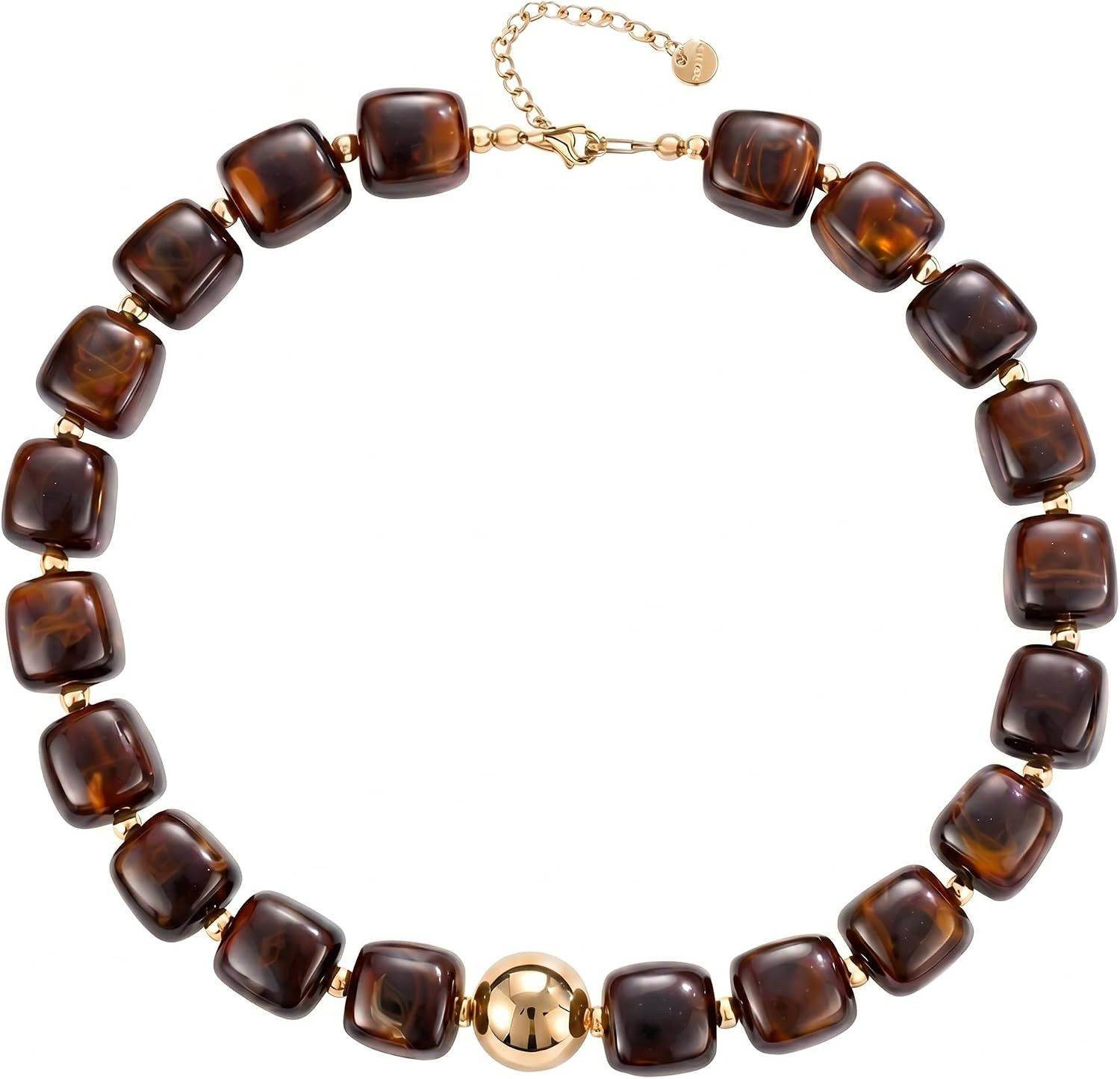 Tondiamo Chunky Beaded Necklace for Women, Colorful Bead Choker | Amazon (US)