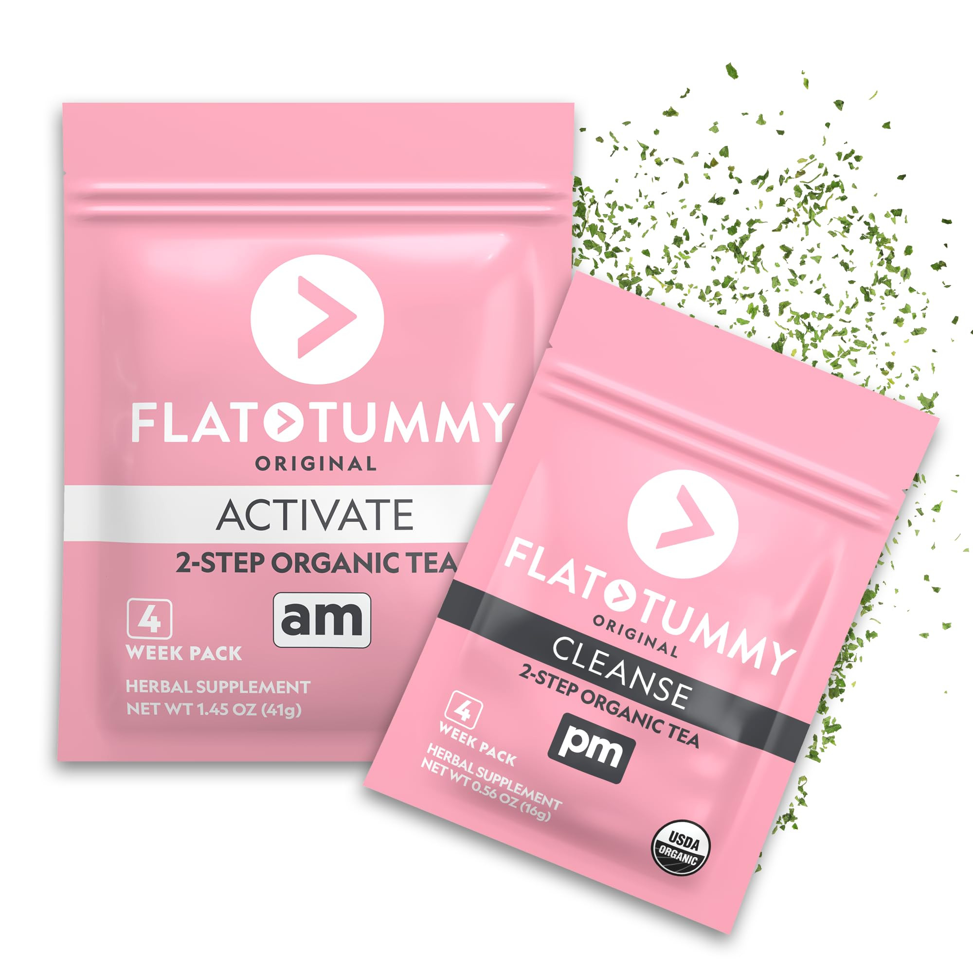 Flat Tummy Tea – 2-step, 4 Week Program – Detox Tea to Boost Energy & Reduce Bloating* - All ... | Amazon (US)