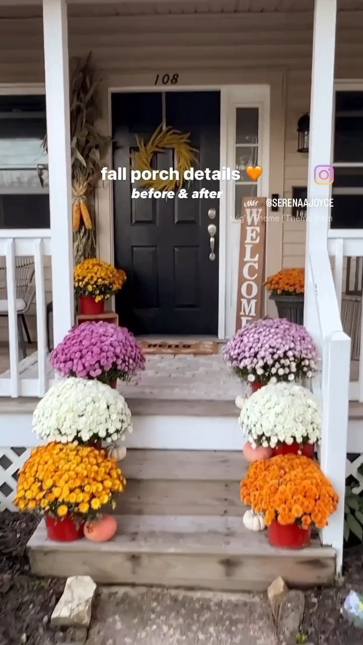 Fall front porch decor🧡

Linking some mums you can even use from amazon that come with amazon prime!!

#LTKSeasonal #LTKfindsunder50 #LTKfindsunder100 #LTKFind #LTKstyletip #LTKsalealert #LTKhome

#LTKxPrime #LTKHalloween #LTKVideo