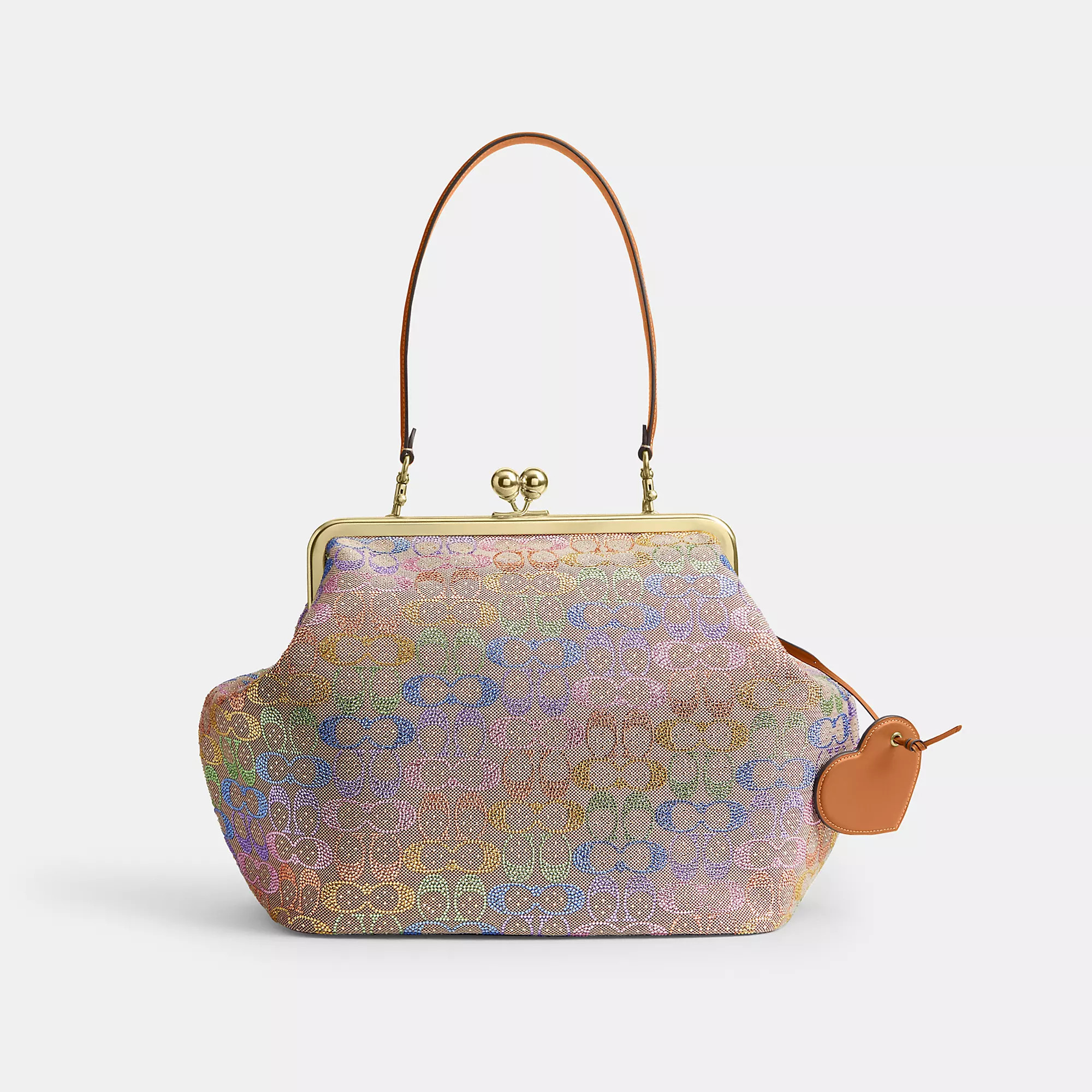 Large Kisslock Frame Bag In Crystal Signature Jacquard | Coach (US)