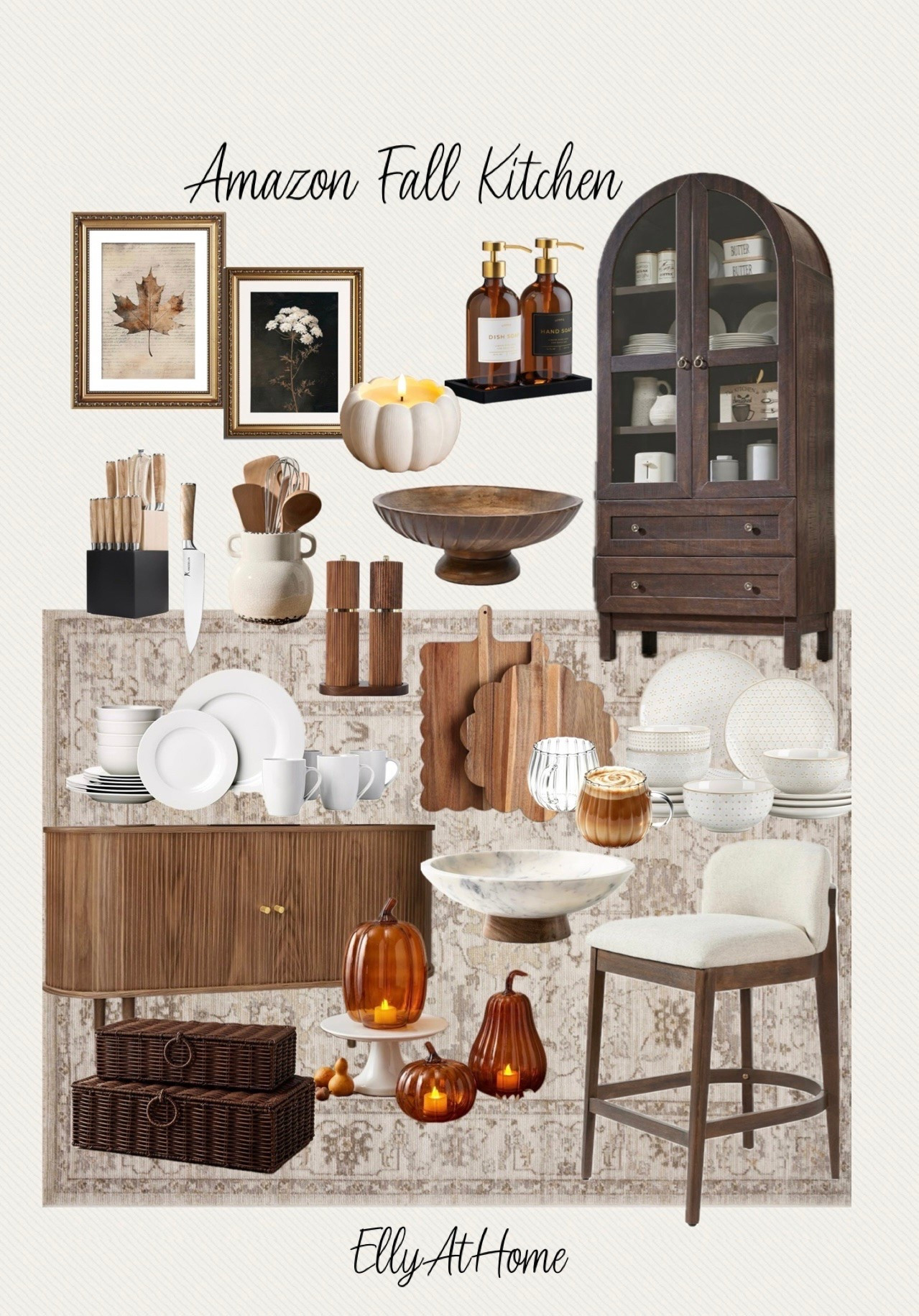 Amazon fall neutral kitchen! Shop cabinets, area rugs, dinnerware, kitchen accessories, fall candles, kitchen stools, and more! Free shipping

#LTKdayinmylife #LTKHome #LTKSaleAlert