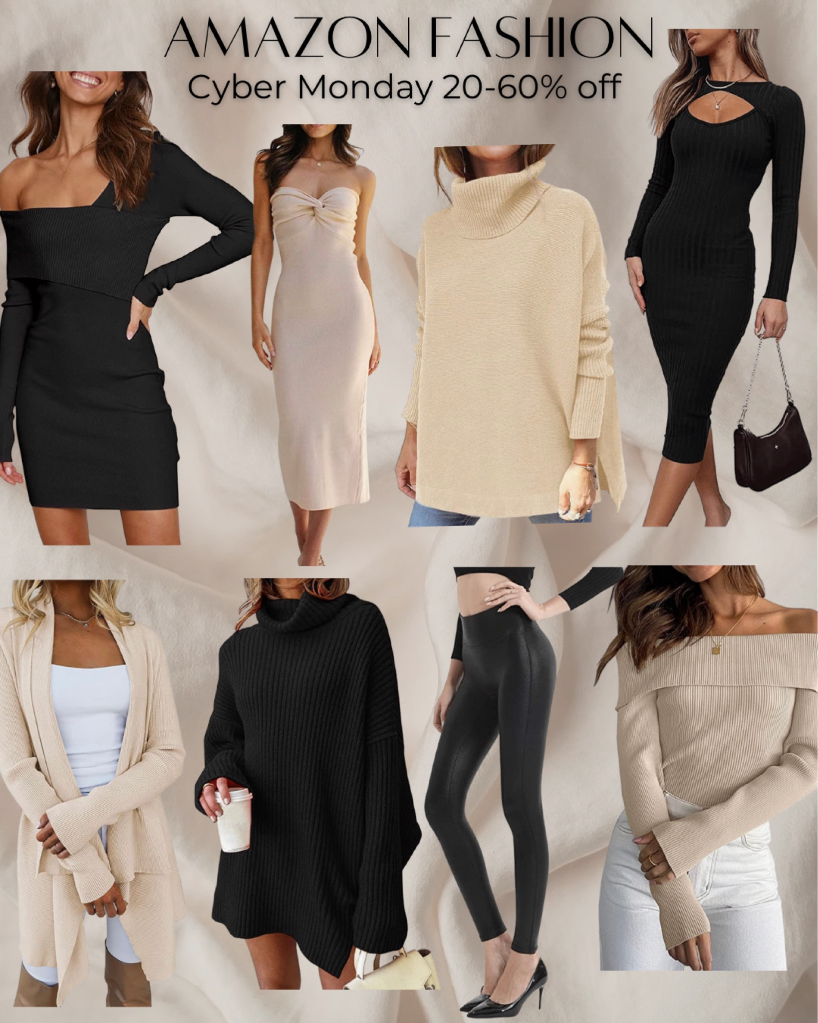 Amazon Fashion CYBER MONDAY Sales!  Up to 60% off 

I own all of these pieces and love them. I also linked my fave heels!  

I wear a small.  Check your measurements on size chart  to ensure correct sizing. 

#LTKsalealert #LTKstyletip #LTKCyberweek