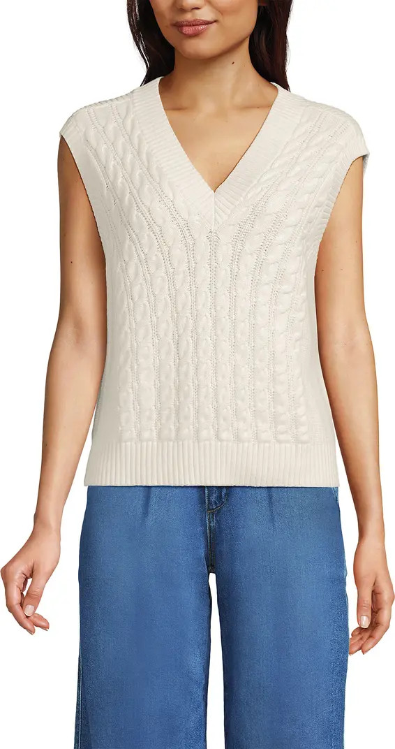 Drifter Modern Cable V Neck Vest Sweater | Nordstrom