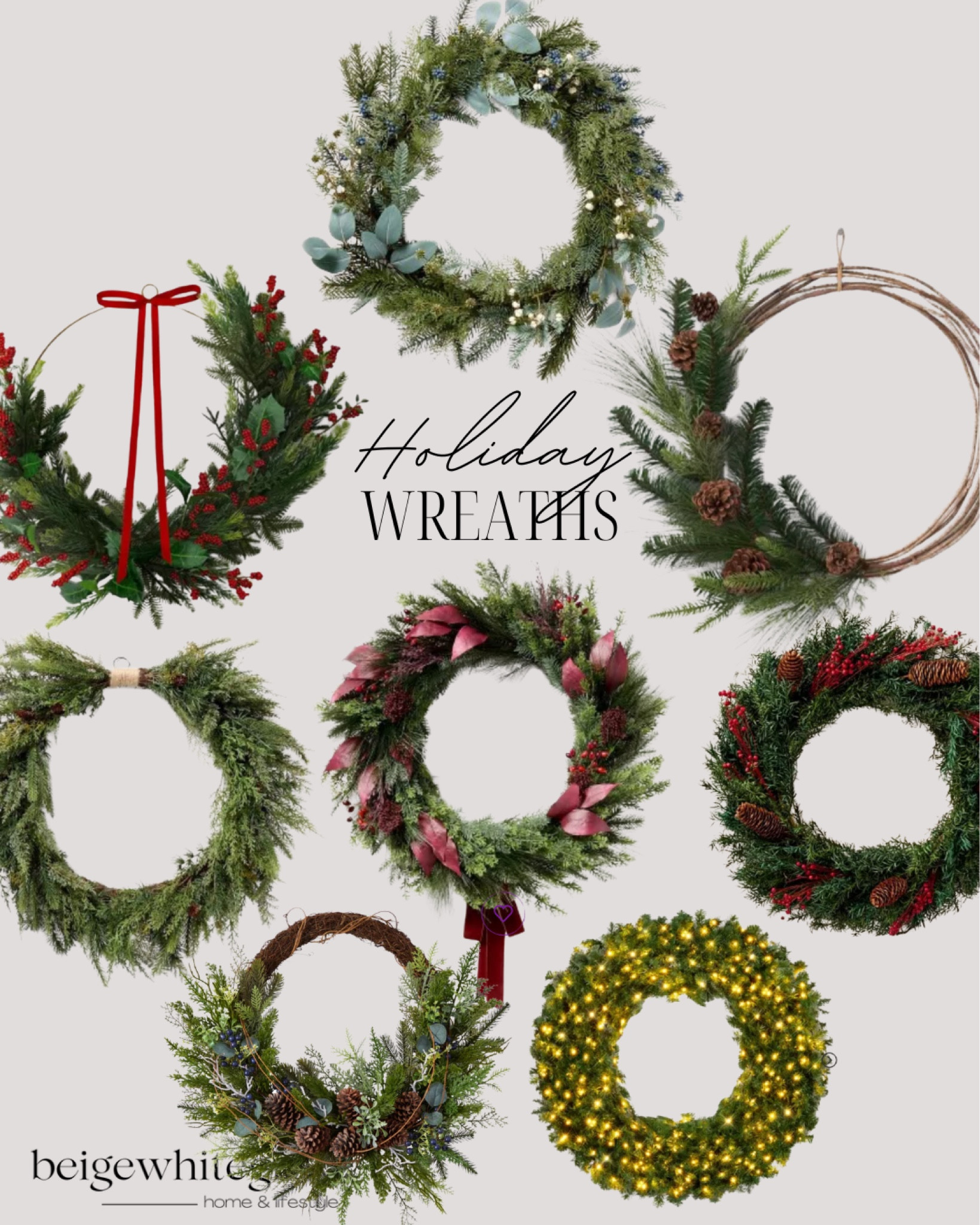 Holiday wreaths I’m loving. Perfect to refresh any door or window of your home 

#LTKStyleTip #LTKHoliday #LTKFindsUnder100