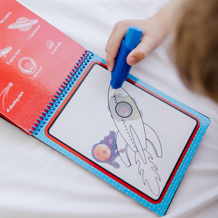 Melissa & Doug On The Go Water Wow! Reusable Mess-Free Water-Reveal Activity Pad – Space | Amazon (US)