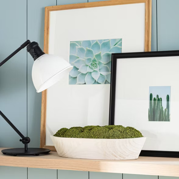 5" x 7" Artificial Moss Wood Plant Arrangement - Threshold™ designed with Studio McGee | Target