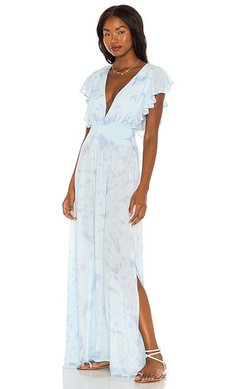 Dahlia Maxi Dress in Blue Violet Marbled | Revolve Clothing (Global)