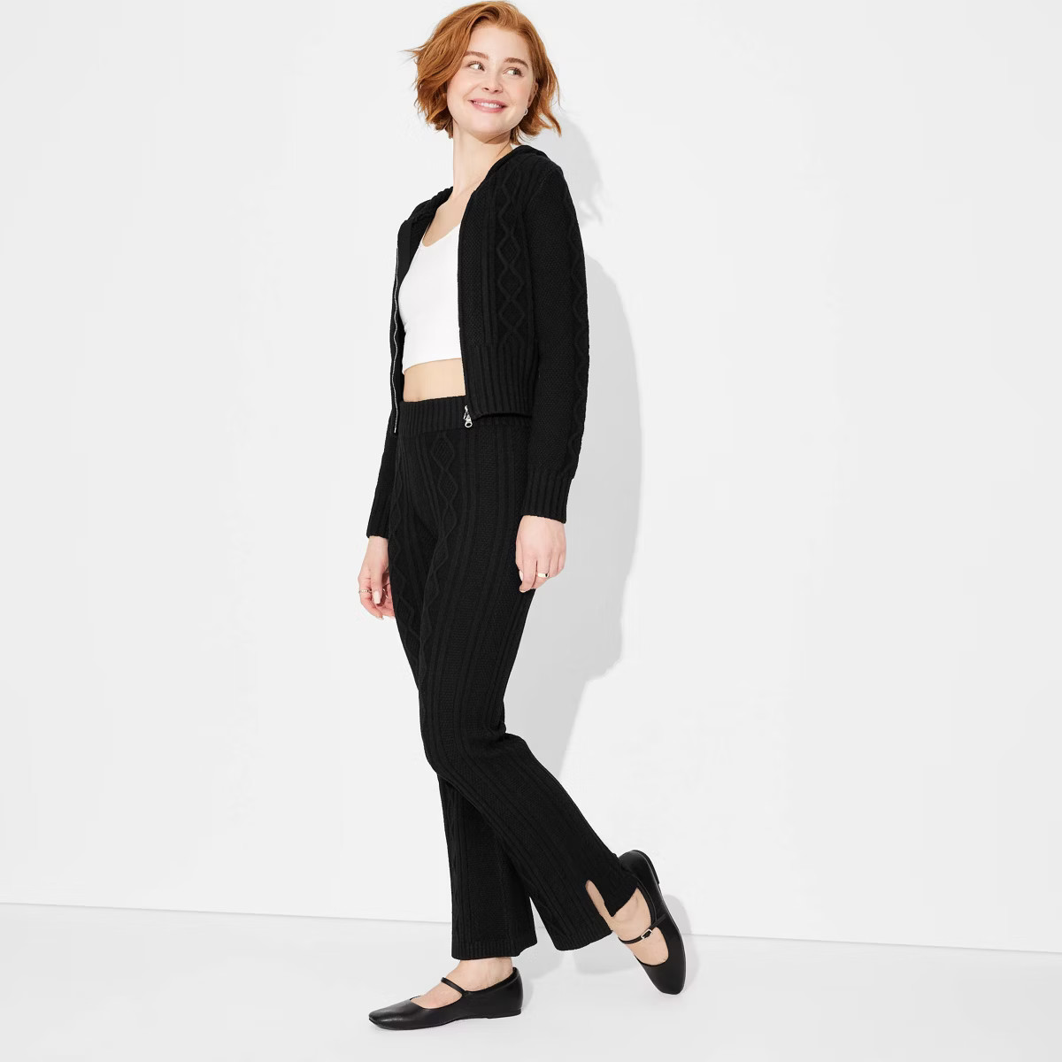 Women's Mid-Rise Cable Pants - Wild Fable™ | Target