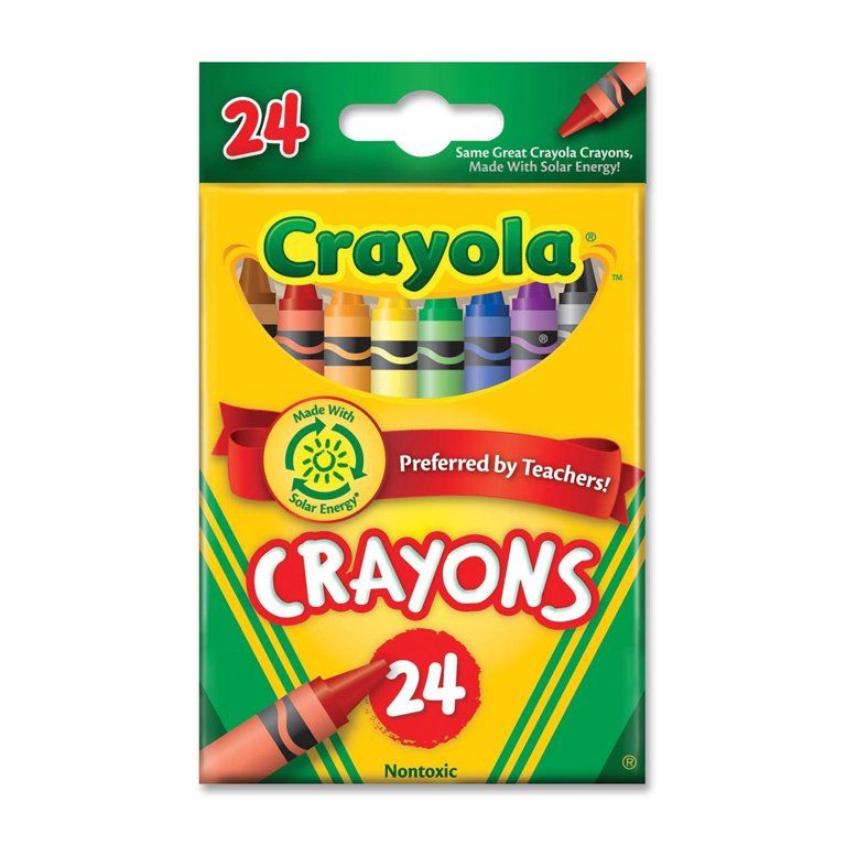 Crayola Classic Crayons, Assorted Colors, Back to School, 24 Count - Walmart.com | Walmart (US)