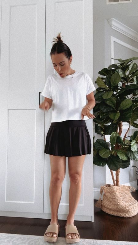 Walmart tennis skirt for summer. So perfect! Wearing size small. Under $30 🙌🏻 

#LTKSeasonal #LTKActive #LTKfindsunder50