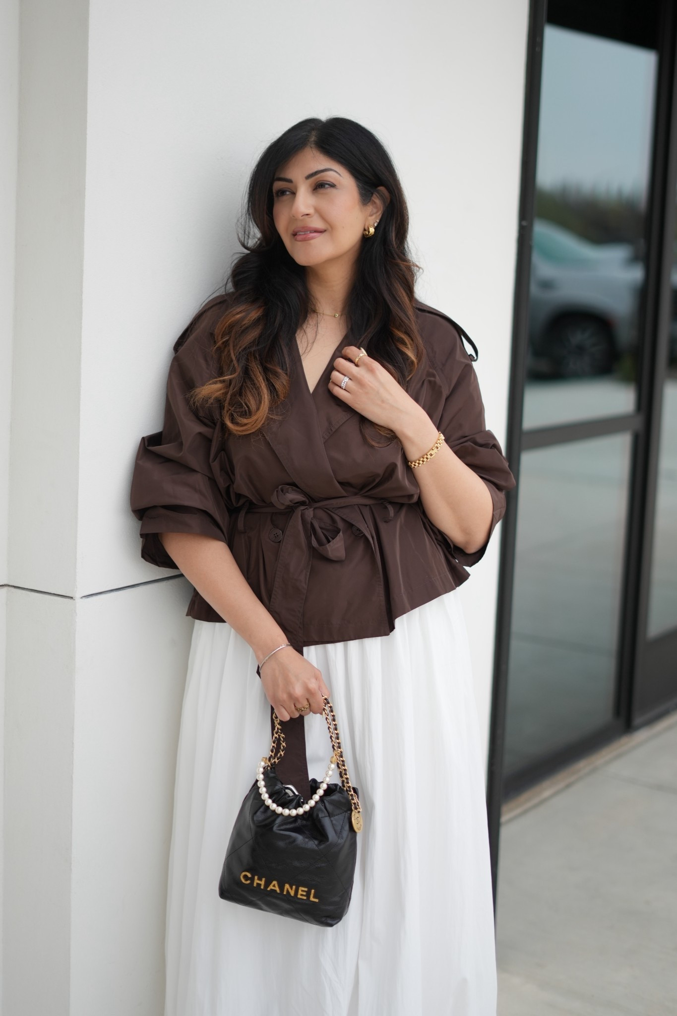 Styling this belted Jacket as a shirt and pairing it with a white bubble skirt. 
Wearing large in jacket and large in skirt. 

Wear to:
- the office
- Easter 
- datenight 
- brunch
- weekend

#springoutfit #springworkwear #easteroutfit #spring #bubbleskirt 

#LTKootd #LTKMidsize #LTKWorkwear