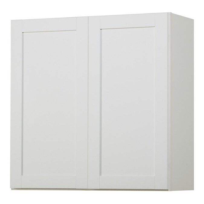 Diamond NOW Arcadia 30-in W x 30-in H x 12-in D White Door Wall Stock Cabinet Lowes.com | Lowe's