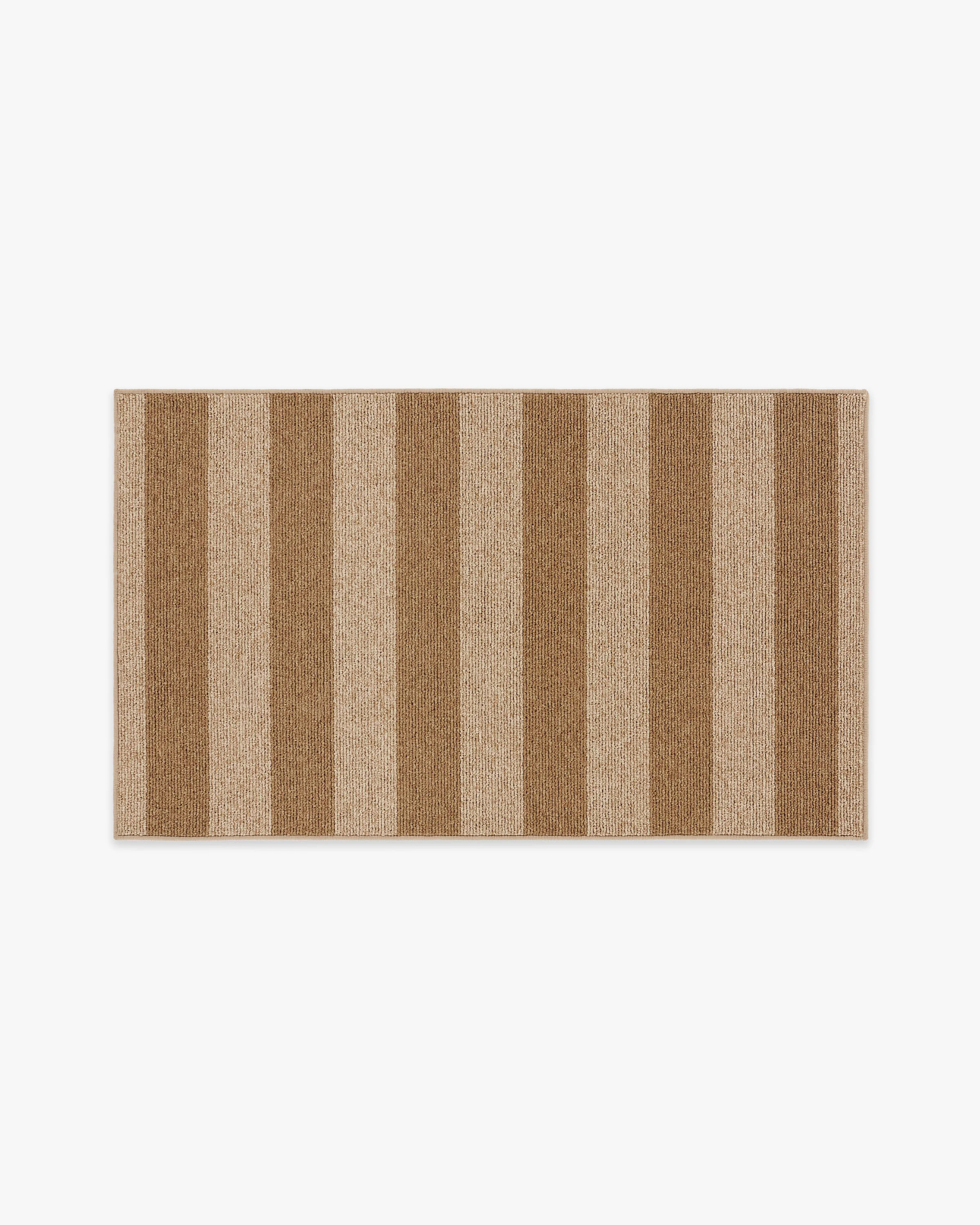 Nolan Bold Stripe Natural & Dark Natural Performance Weave Rug | Ruggable