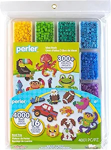 Perler 17605 Assorted Fuse Beads Kit with Storage Tray and Pattern Book for Arts and Crafts, Mult... | Amazon (US)