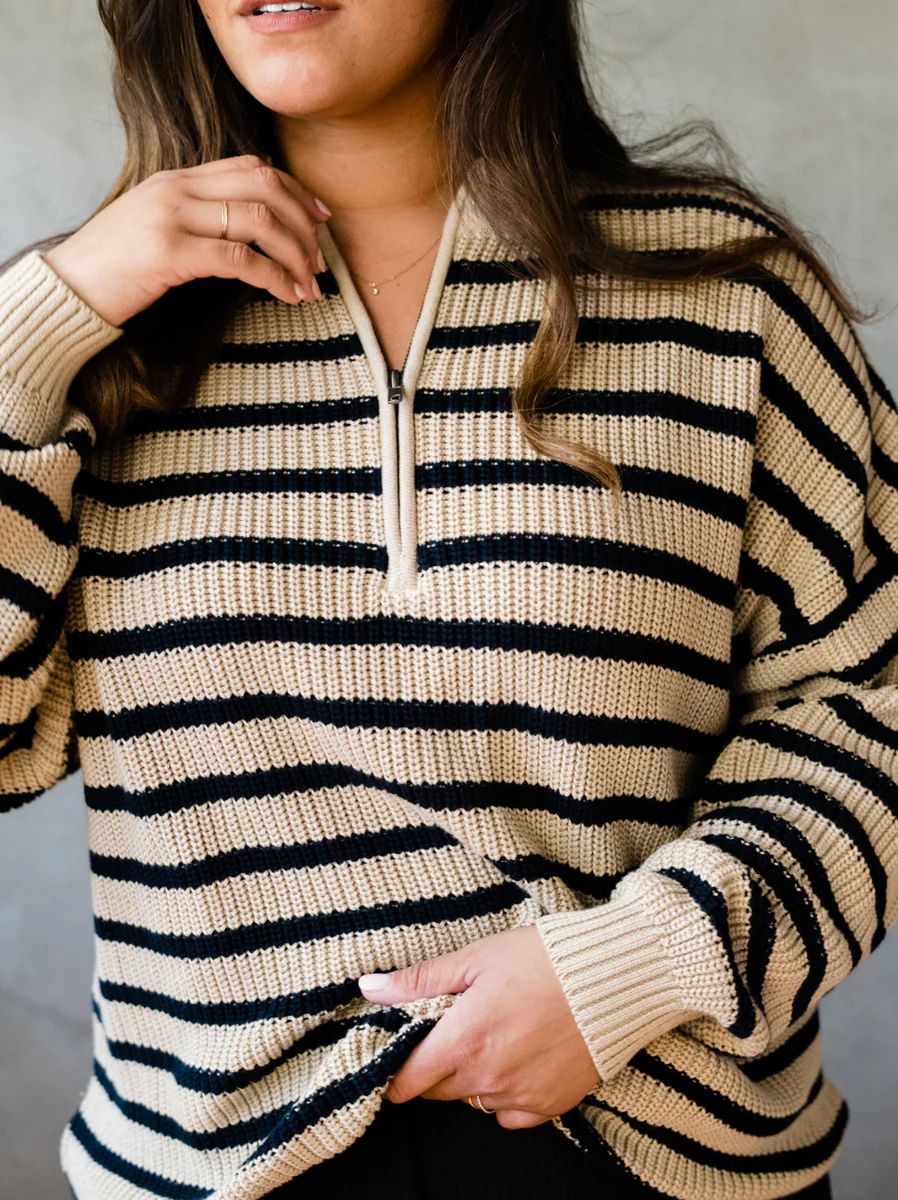 Liz Half Zip Pullover Sweater | ABLE Clothing