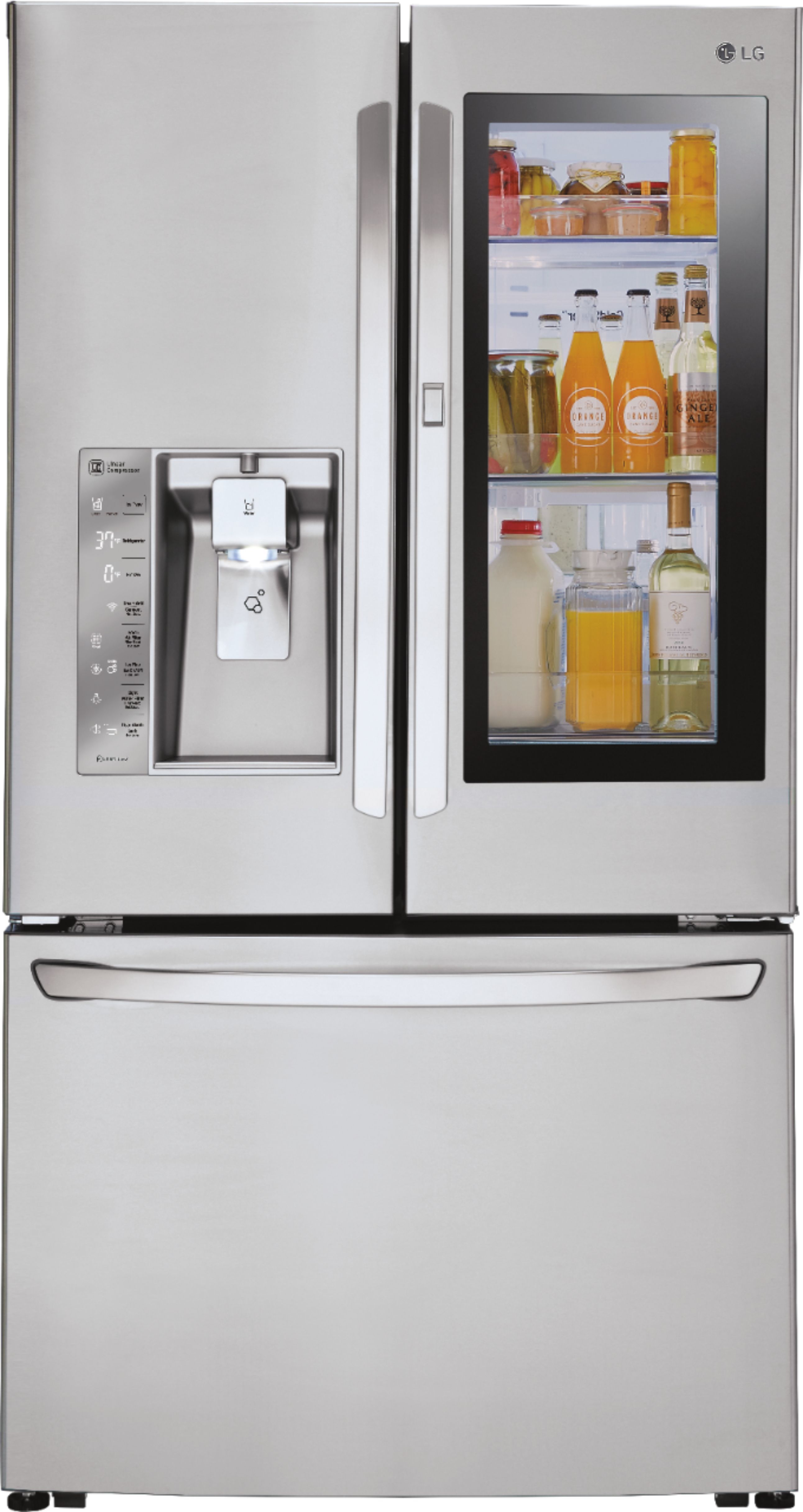 LG 23.5 Cu. Ft. French InstaView Door-in-Door Counter-Depth Smart Wi-Fi Enabled Refrigerator Stai... | Best Buy U.S.