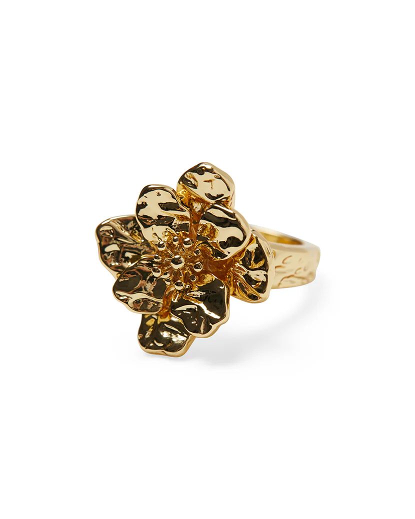 Hammered Floral Pendant Ring | We Wore What