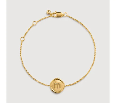 Initial M Stamp Chain Bracelet | Monica Vinader (Global)