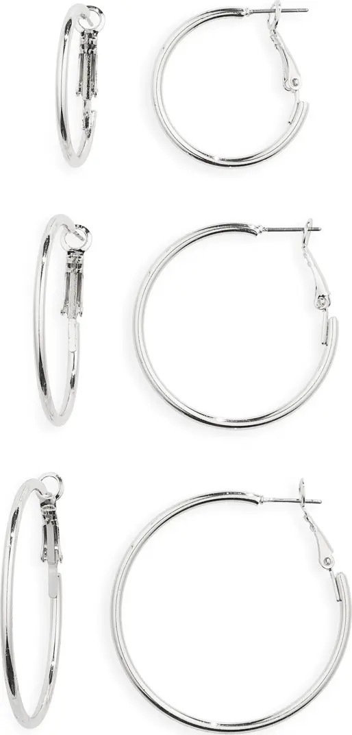 Set of 3 Hoop Earrings | Nordstrom