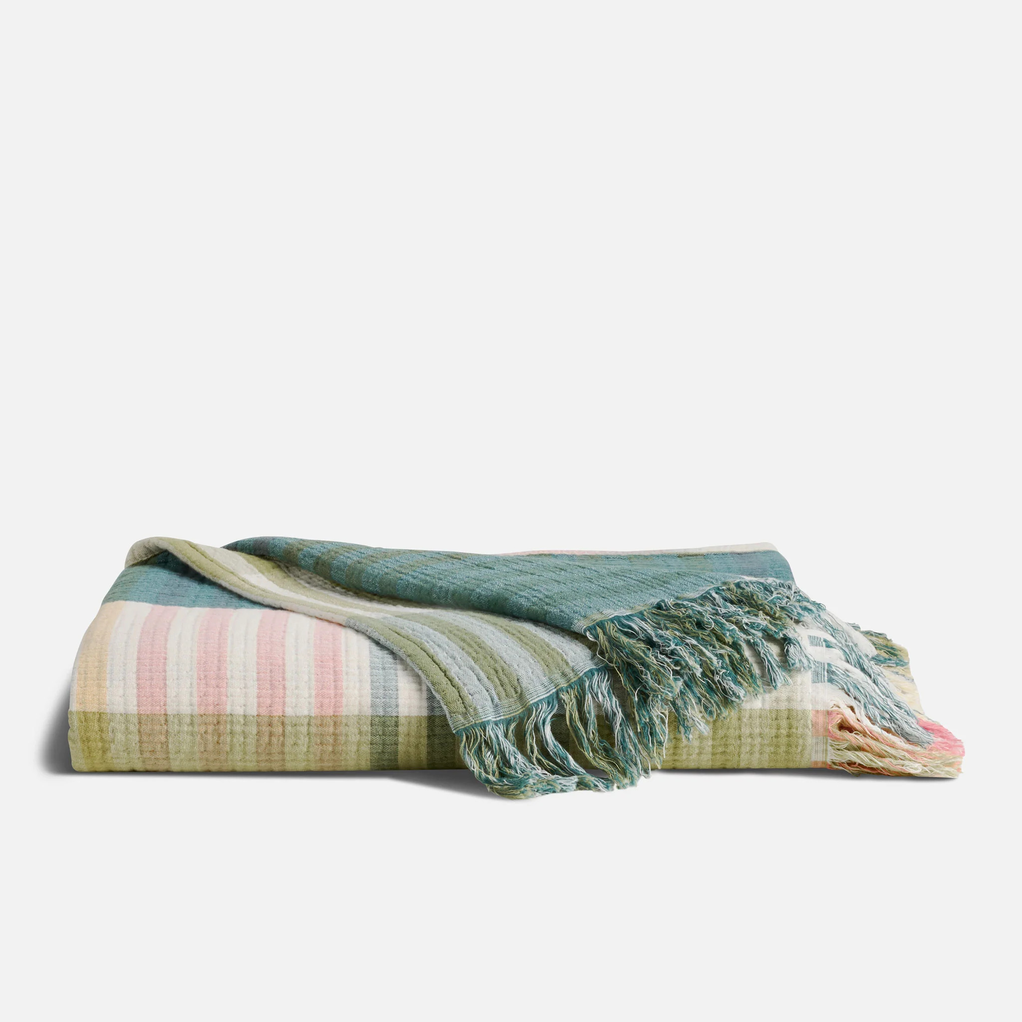 Bayside Windowpane Throw Blanket | Brooklinen