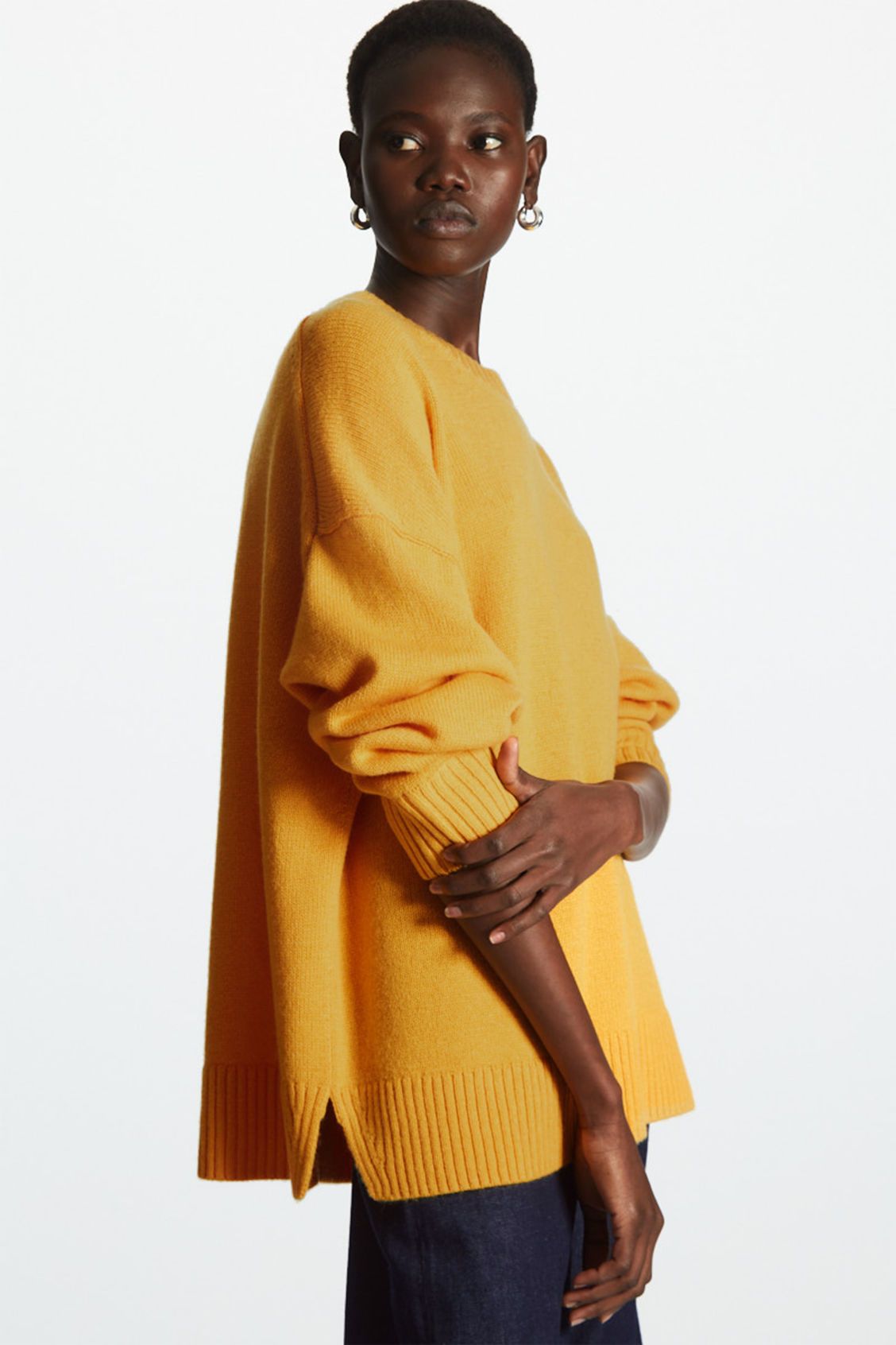 RELAXED-FIT WOOL JUMPER - YELLOW - COS | COS (EU)