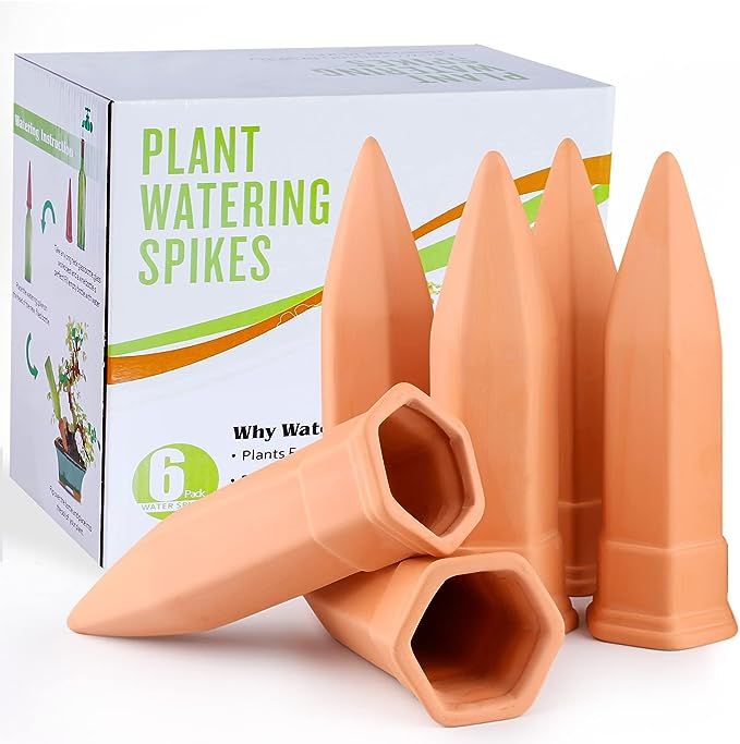 Self Watering Spikes, Set of 6 Pack Terracotta Plant Watering Spikes Devices for Outdoor and Indo... | Amazon (US)