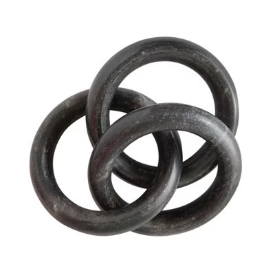 Storied Home Marble Circle Chain Décor, Black | Target