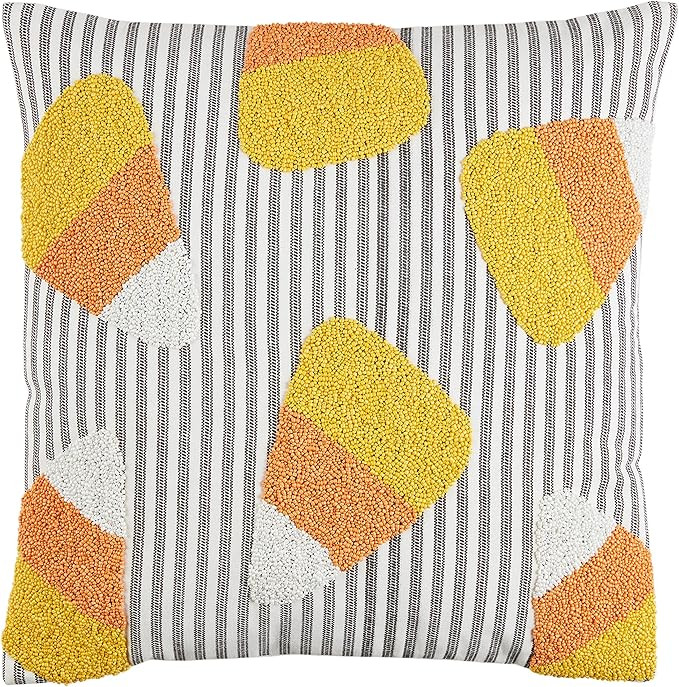 Mud Pie Halloween Pillow, Candy Corn | Amazon (US)