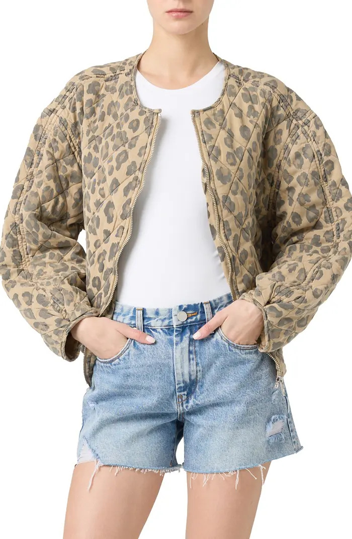 BLANKNYC Leopard Print Quilted Jacket | Nordstrom | Nordstrom
