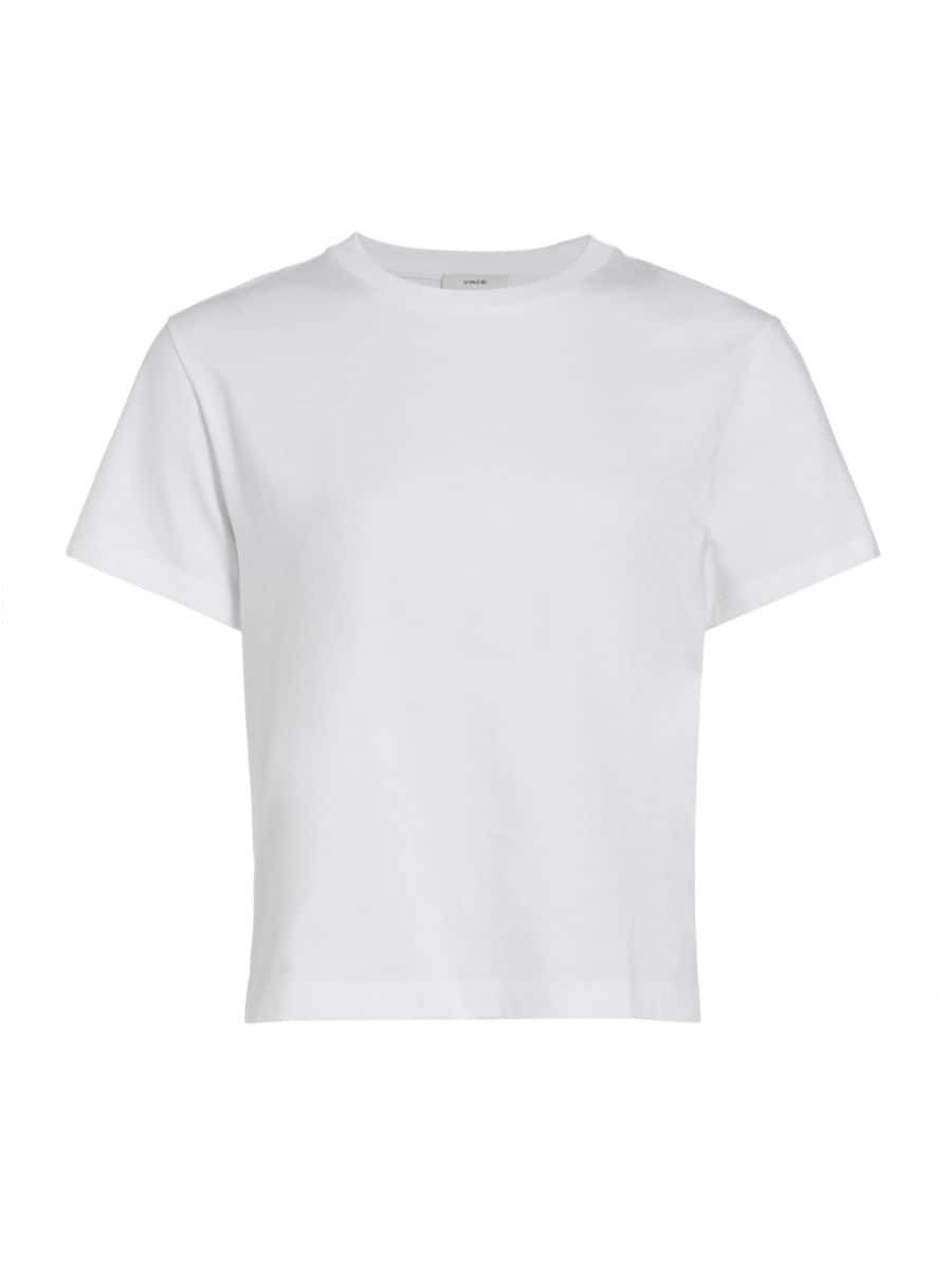 VinceCrewneck Pima Cotton T-Shirt | Saks Fifth Avenue
