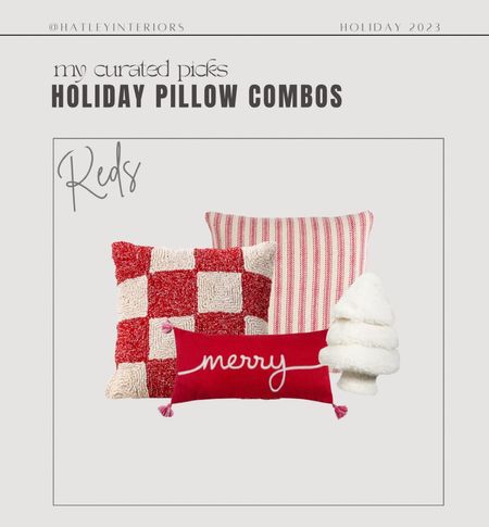 red christmas pillow combo 

holiday christmas pillows, christmas pillows, holiday decor, christmas decor, red plaid christmas pillow, merry pillow, tree shaped pillow, red ticking striped pillow 

#LTKHoliday #LTKSeasonal #LTKfindsunder50