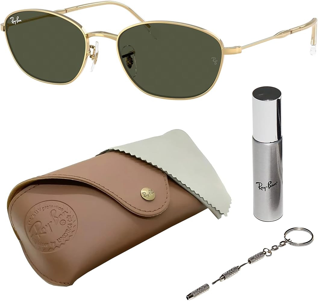 Ray-Ban RB3749 Square-Round Shaped Sunglasses for Men & Women with Official RAYBAN Eyewear Kit | Amazon (US)