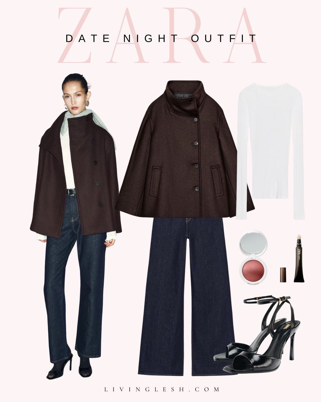 Zara | Zara outfit | Zara style | Coat | Winter coat | Dressy coat | Winter jacket | Wide leg jeans | Flare jeans | Heels | Date night outfit | Winter date night outfit | Date night | Girls night

#LTKootd #LTKFindsUnder50 #LTKdayinmylife