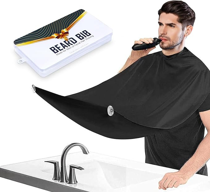 PLACHIDAY Beard Bib Beard Apron, Beard Gather，Shaving and Trimming, Non-Stick Grooming Cloth wi... | Amazon (US)