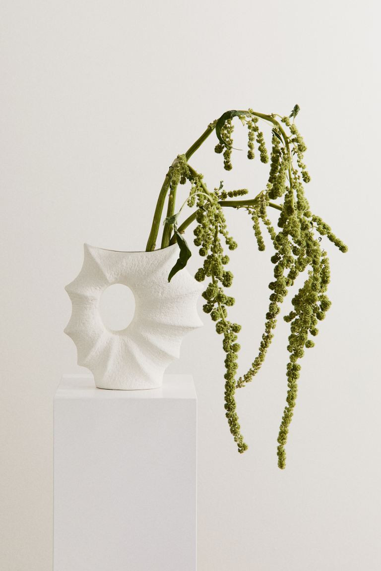 Stoneware vase - White - Home All | H&M GB | H&M (UK, MY, IN, SG, PH, TW, HK)