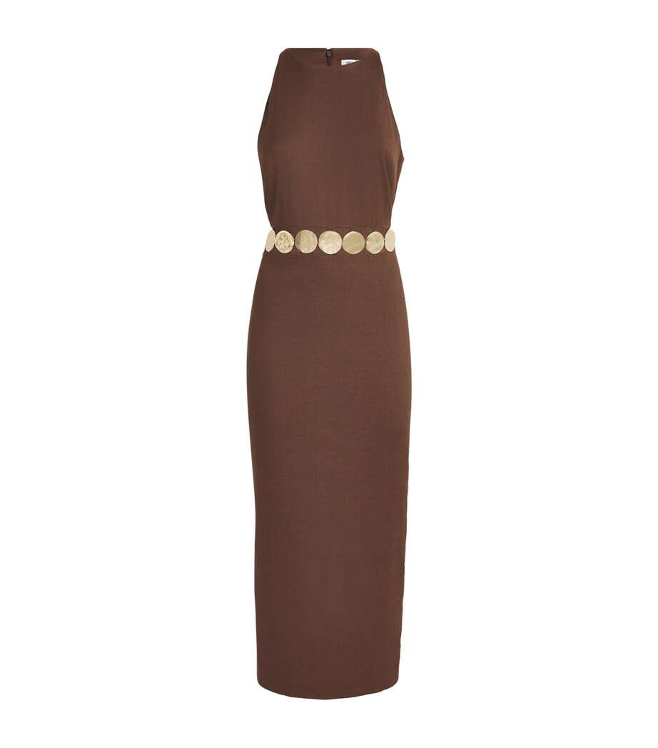 Linen-Blend Isla Midi Dress | Harrods