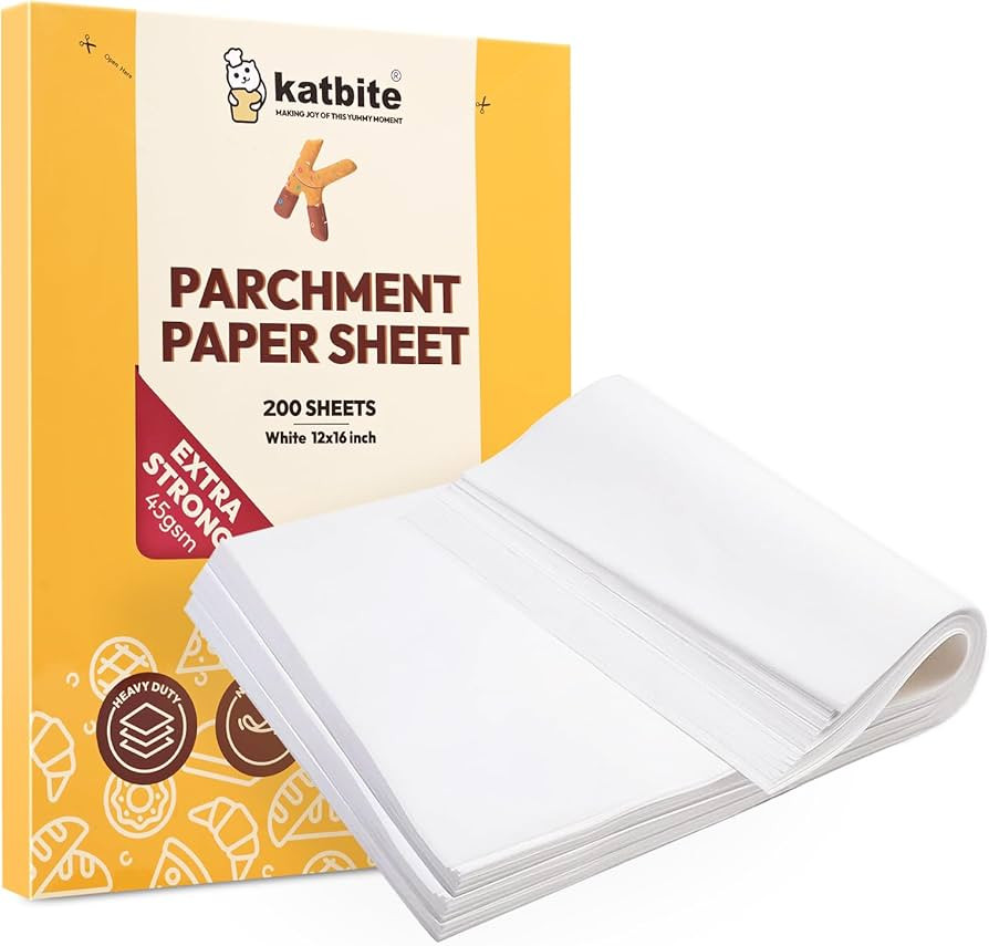 Katbite 200PCS 12x16 In Heavy Duty Flat Parchment Paper, Parchment Paper Sheets for Baking Cookie... | Amazon (US)