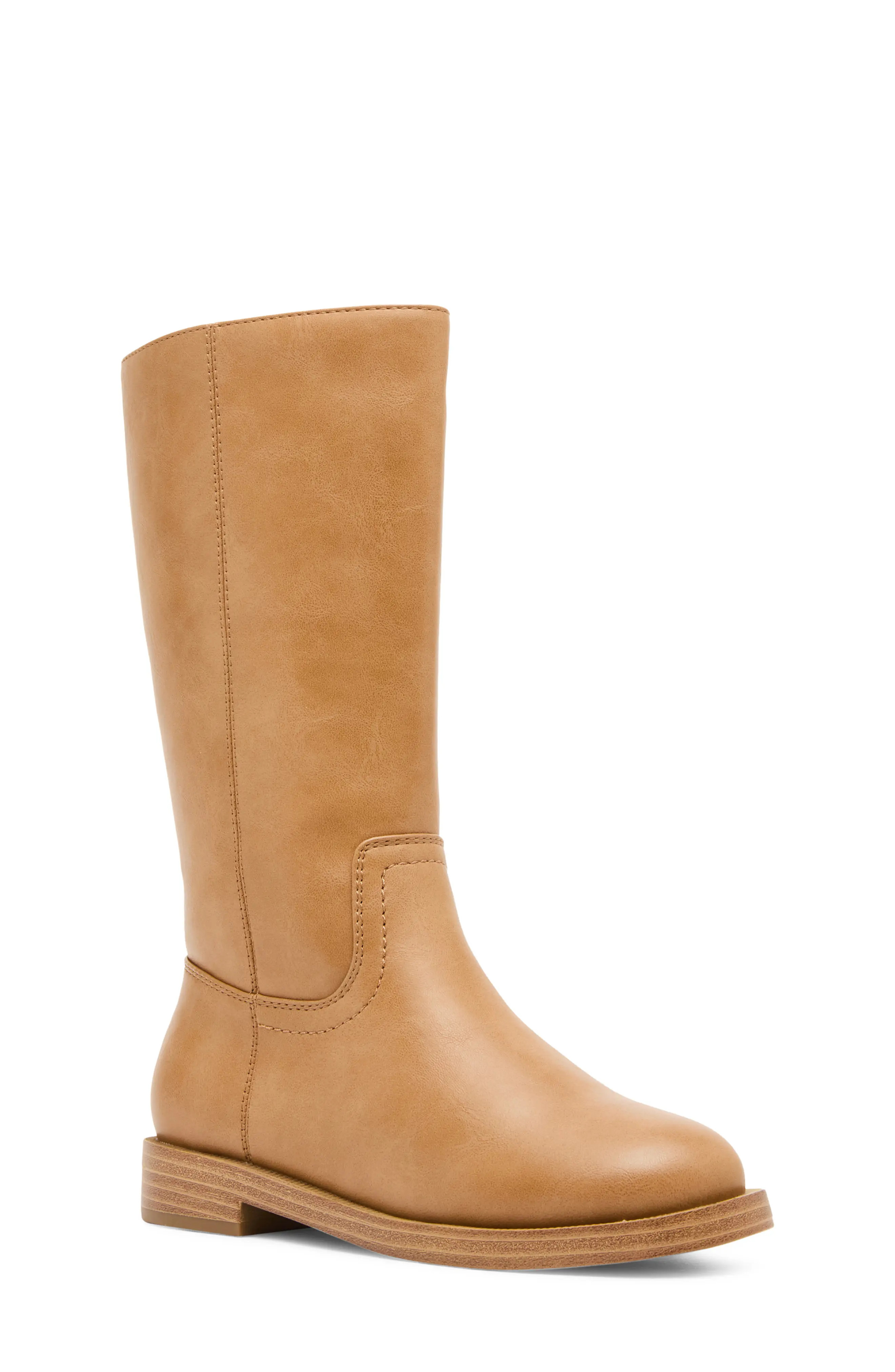 Steve Madden Kids' Joriole Tall Faux Leather Boot in Tan at Nordstrom, Size 13 | Nordstrom