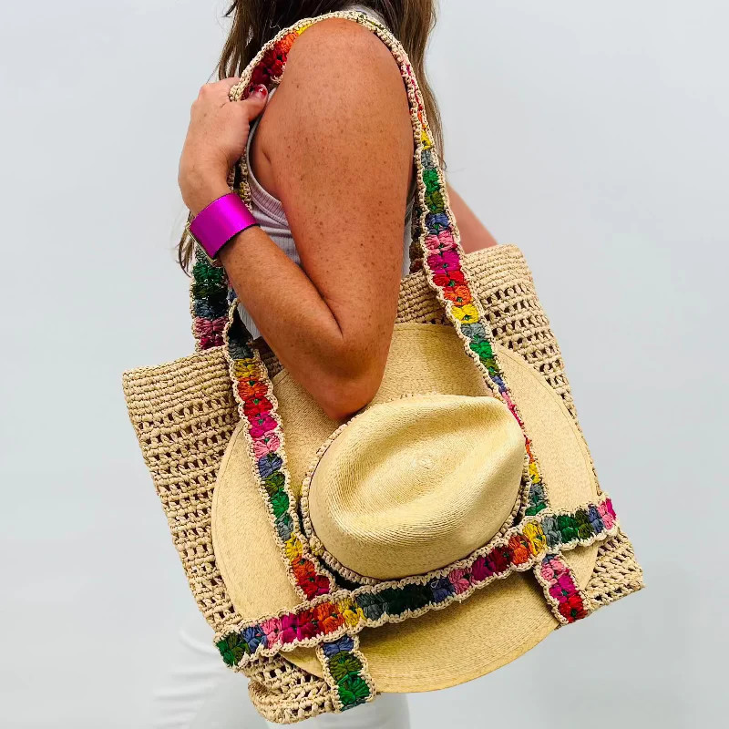 Indie Rainbow Raffia Bag | Baldiz