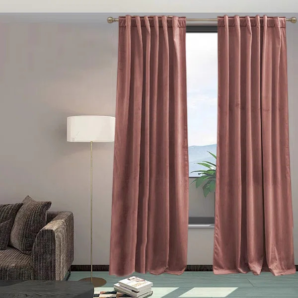 Velvet Room Darkening Curtain Pair | Wayfair North America